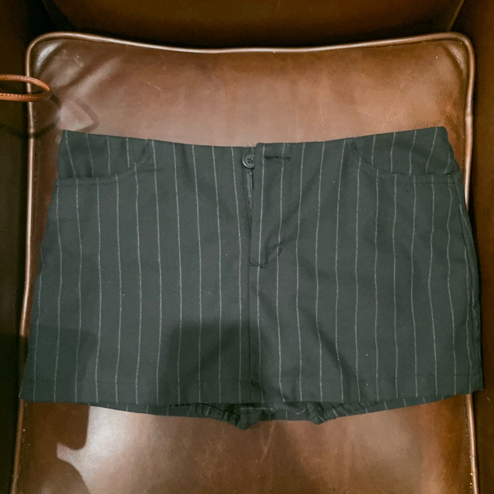 Brandy Melville Black Pinstripe Shorts